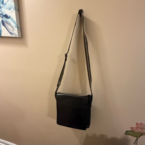MCM black leather crossbody bag - Picture 1 of 9